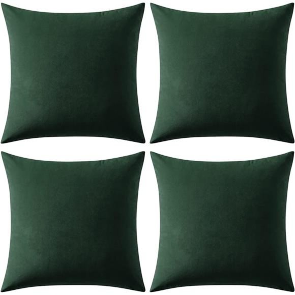 Pack of 4 Velvet Throw PillowCover Decorative Soft Cozy Solid Luxury CushionCase - Picture 1 of 6
